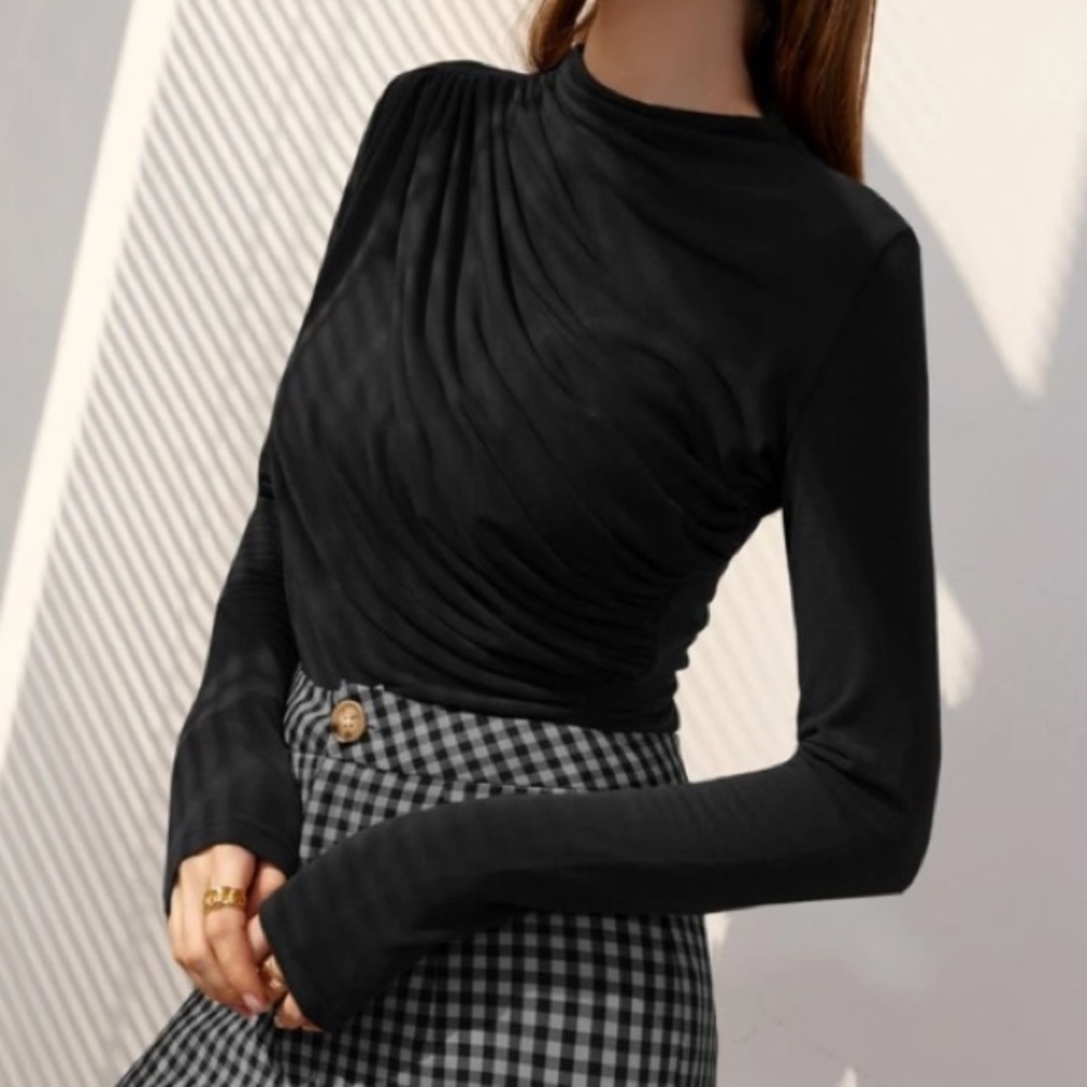 Black minimalist ruched - Picture 8 of 15